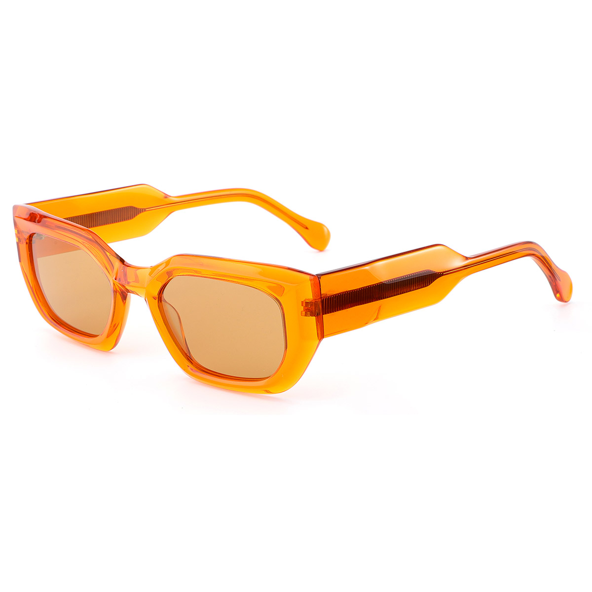 Cermin mata hitam TAC HD Anti-UV Anti-Glare asetat vintaj