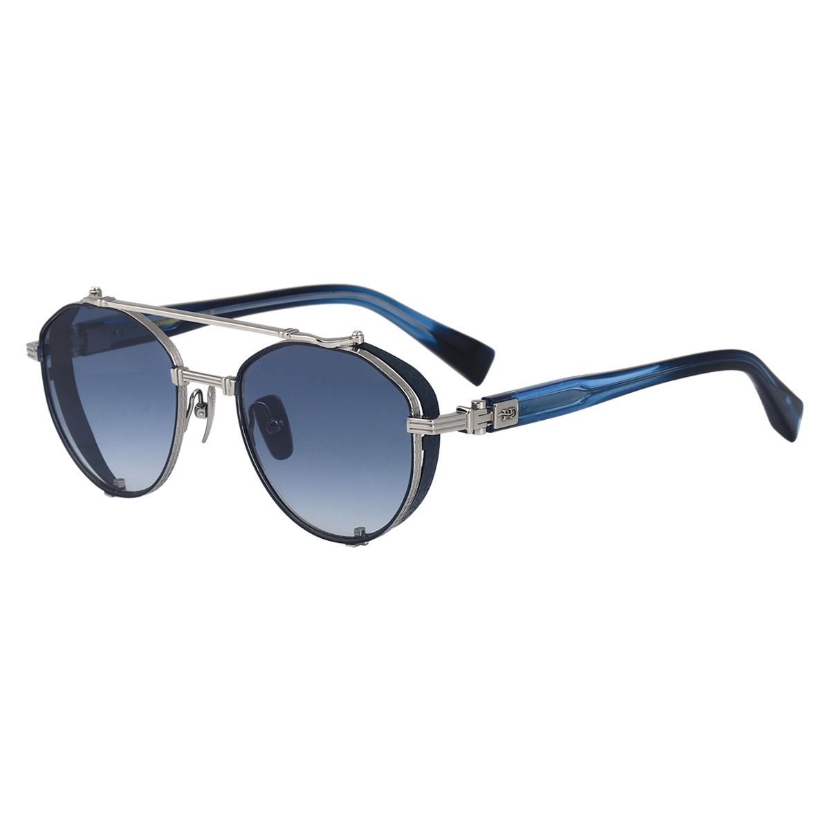 Cermin mata hitam titanium tulen tahan hentaman Retro Oval Frame Cermin mata hitam titanium tulen tahan hentaman Retro Oval Frame