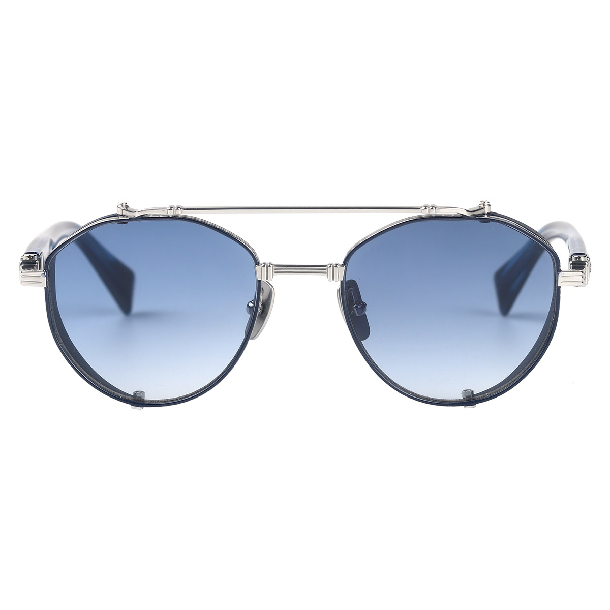 Cermin mata hitam titanium tulen tahan hentaman Retro Oval Frame Cermin mata hitam titanium tulen tahan hentaman Retro Oval Frame