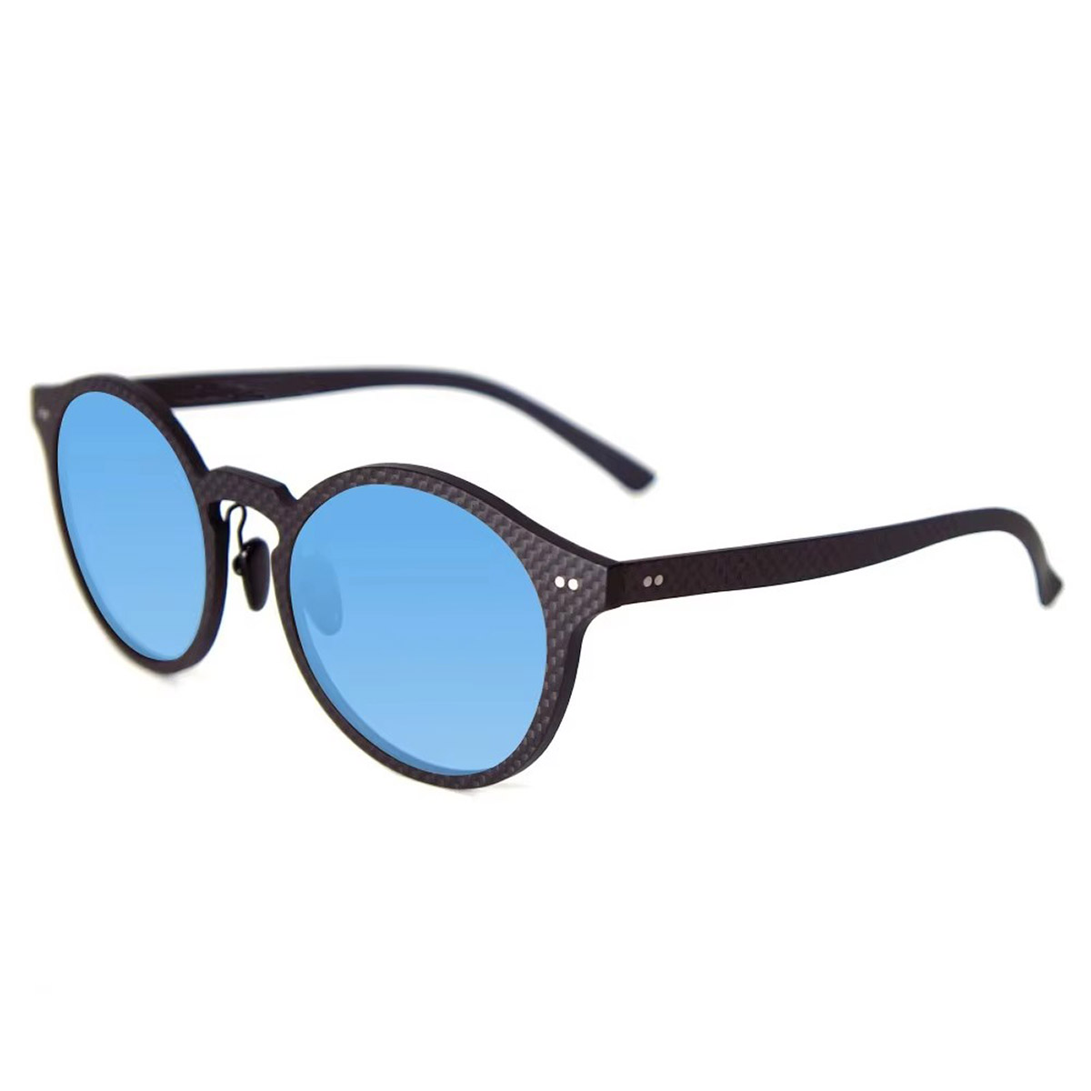 Cermin Mata Hitam Gentian Karbon Bingkai Retro UV400
