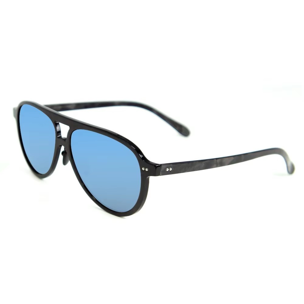 Cermin Mata Hitam Gentian Karbon Aviator Klasik